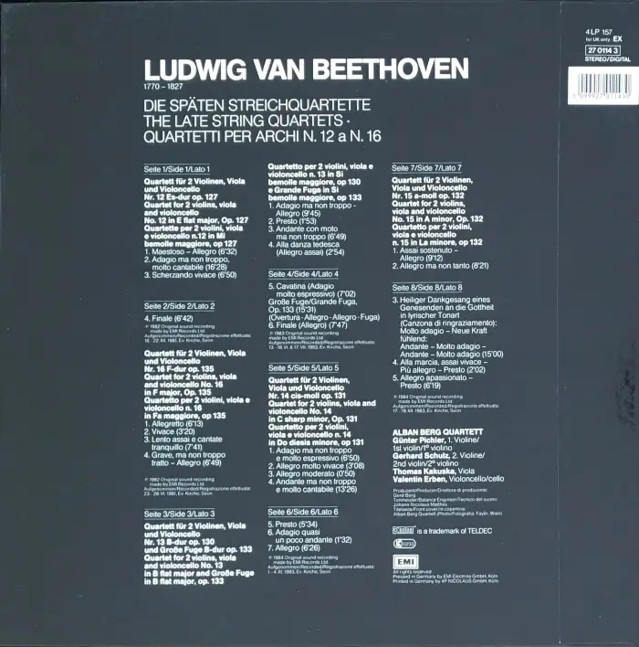 Beethoven, Cuarteto de cuerda nº15 en La Menor, Op. 132