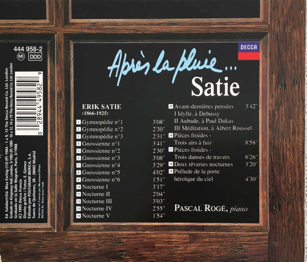 Erik Satie - Après la Pluie