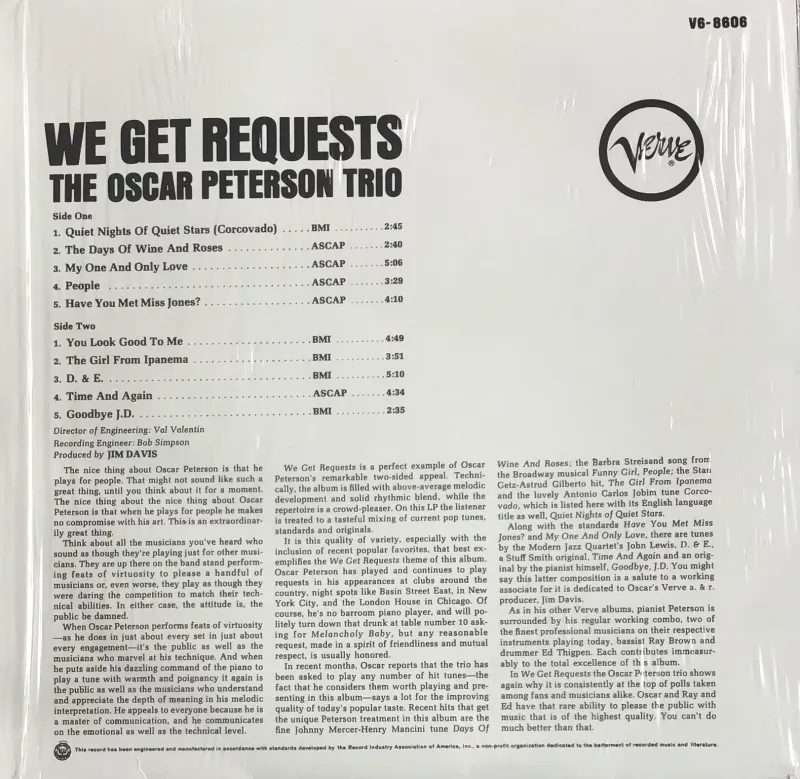 Oscar Peterson, We get Requests